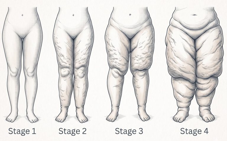 lipoedema stages 1 to 4