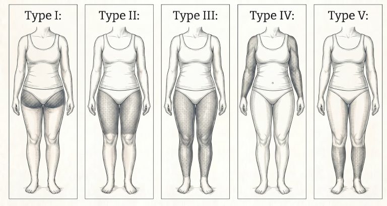 lipoedcema types 1 to 5